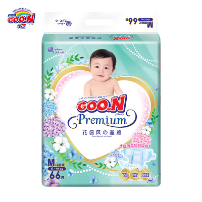 大王（GOO.N）环贴式纸尿裤/尿不湿花信风系列中号M66片