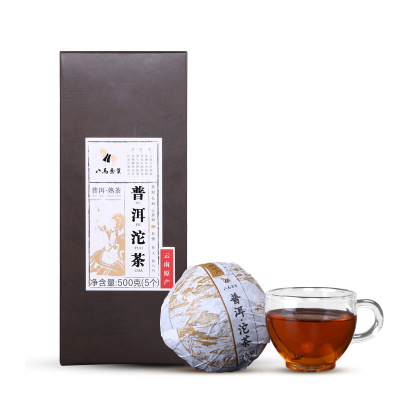 八马 茶叶 云南普洱茶小沱茶熟饼新茶自饮黑茶5个500g