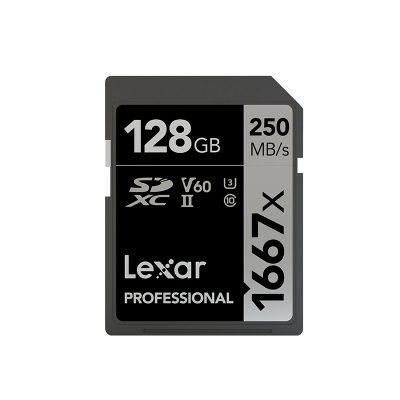 雷克沙(LEXAR) SD卡128G 高速U3 V60 单反相机存储卡 4K高清250M （1667X MLC颗粒）