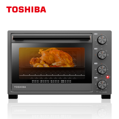 东芝（TOSHIBA）电烤箱 D132A1 机械式 32L 双层玻璃门 搪瓷内胆 上下独立控温 恒温发酵 变频台式烤箱