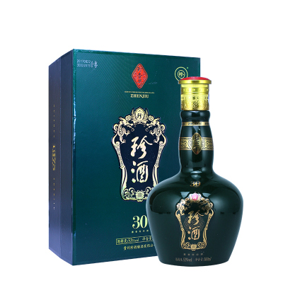 53°珍酒珍三十 贵州酱香型白酒礼盒装 易地茅台酒 固态纯粮 500ml