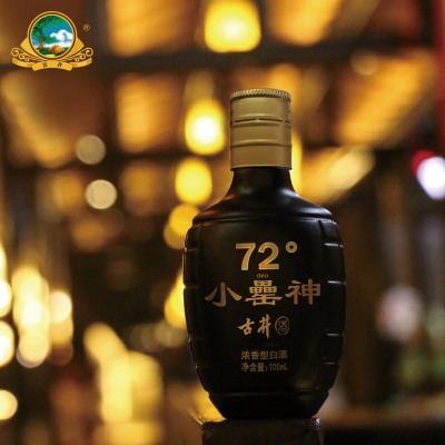 【酒厂直营】古井小罍神 72度100ml *12瓶 小瓶 纯粮食酒高度白酒