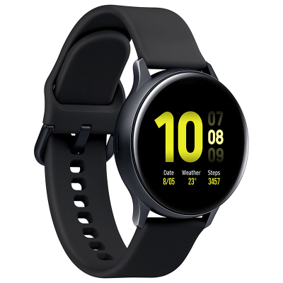 三星(SAMSUNG) Galaxy Watch Active2 水星黑 蓝牙电话+50米防水+移动支付 铝制44mm