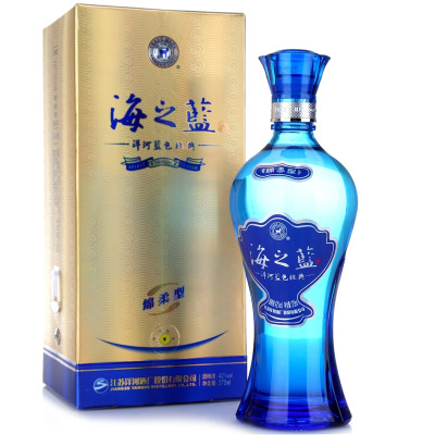 洋河 海之蓝 口感绵柔型白酒 42度（新老包装随机发货） 375ML/瓶