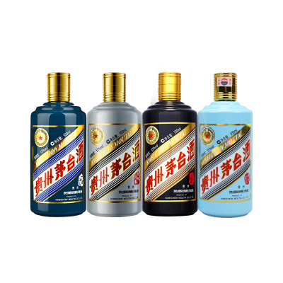 茅台生肖纪念酒 53度 鸡年+狗年+猪年+鼠年 500ml*4瓶 套装组合 香型白酒