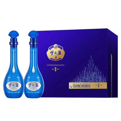 洋河 蓝色经典 梦之蓝M6-45度500ml*2瓶 礼盒装 绵柔型白酒