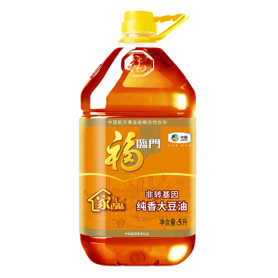 中粮福临门 非转基因 纯香大豆油5L/桶 东北风味 风味三级食用油