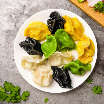 大希地 海王全家福水饺(黄花鱼 虾仁 墨鱼 扇贝) 330g*4盒/箱