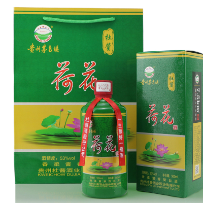 贵州茅台镇 杜酱荷花酒 53度 香柔酱香型 500ml*6瓶 纯粮食酒 整箱装