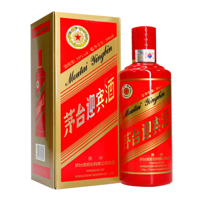 贵州茅台 迎宾酒（中国红）53度 500ml*6 整箱装 酱香型白酒