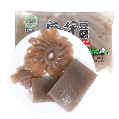 魔芋豆腐400g*6袋装黑块饱腹代餐素食火锅炒菜低卡休闲零食小吃食品