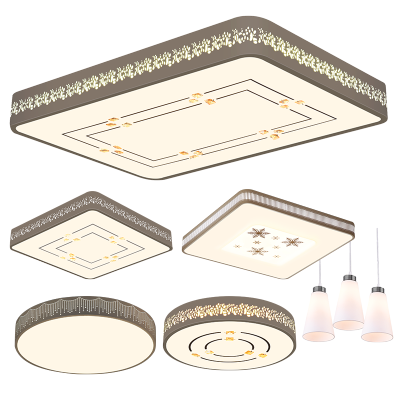 汉斯威诺led吸顶灯灯具套餐客厅灯简约现代 2019新款大气家用套餐套装卧室大灯三室二厅四室两厅全屋灯具套餐