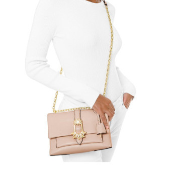 MICHAEL KORS 迈克·科尔斯 MK女包 MOTT系列皮革女士单肩斜挎包深蓝色30H9GOEL6U