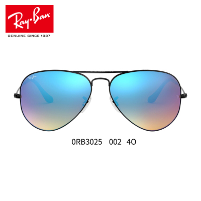 RayBan雷朋太阳眼镜男女款蛤蟆镜渐变彩膜反光墨镜0RB3025