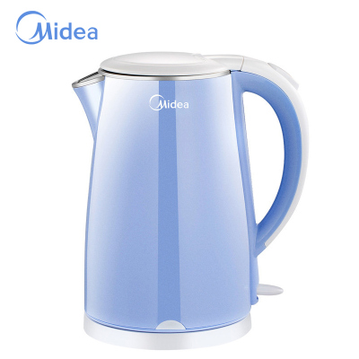 美的（Midea）WHJ1705C 电水壶 1.7L 304不锈钢电热水壶 双层防烫保温烧水壶