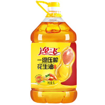 逸飞 特香压榨一级花生油 5L