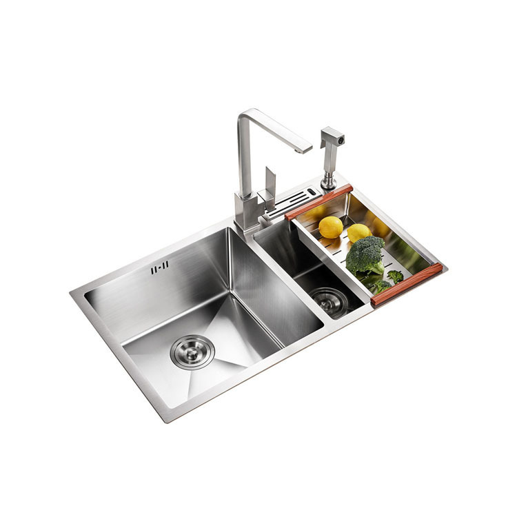 卡贝不锈钢双槽洗菜盆