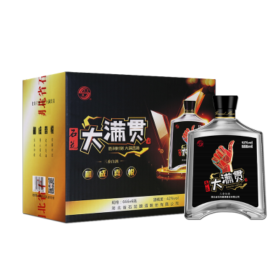 石花酒 大满贯 42度生态三香型白酒 整箱装 666ml*6瓶