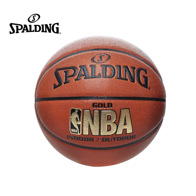 斯伯丁SPALDING 74-606Y NBA金色经典系列 耐磨防滑PU材质 七号篮球(标准男子比赛用球)通用篮球