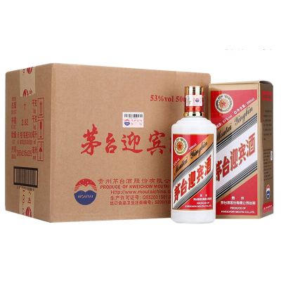 贵州茅台 迎宾酒（老包装）53度500ml*6 整箱装 酱香型白酒