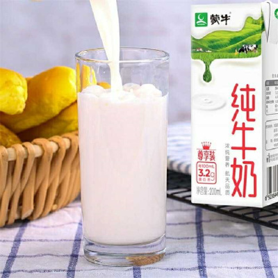 蒙牛纯牛奶200ml*12盒无菌砖