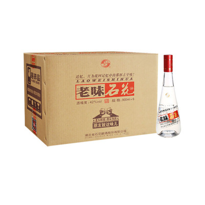 石花酒 老味 42度 整箱装白酒500mL*6瓶 口感浓香型 湖北白酒