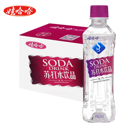 娃哈哈甜味苏打水350ml*12瓶天然碱性苏打水哇哈哈整箱