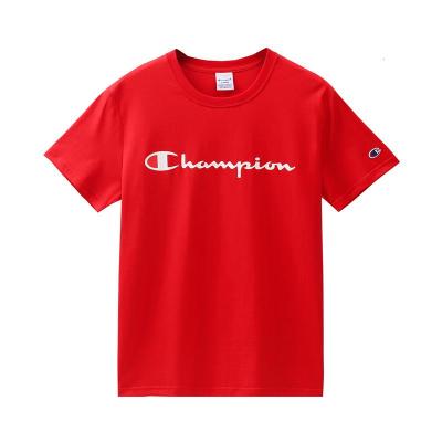 2020春夏新款正品Champion冠军写LOGO短袖情侣款T恤男女同款打底衫五分袖上衣_4_138_124