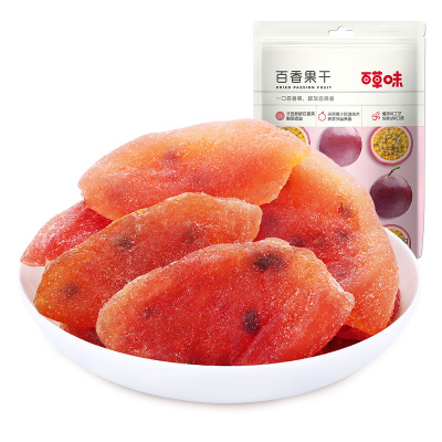 百草味 蜜饯 百香果干 100g 果脯水果干休闲特产办公室零食