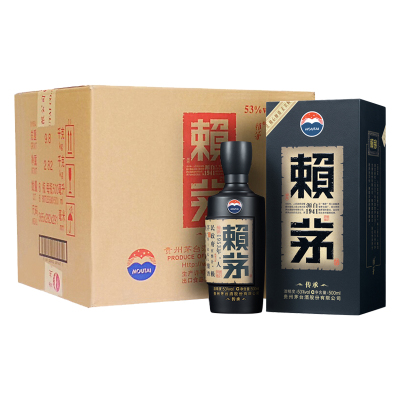 茅台 赖茅 传承蓝 酱香型 白酒 53%vol 500ml*6瓶 整箱装