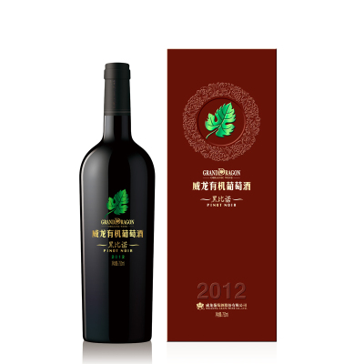 威龙有机黑比诺2012干红葡萄酒750ml*6整箱装