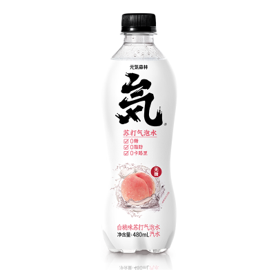 元気森林无糖0卡苏打气泡水饮料 480ml*12瓶 整箱