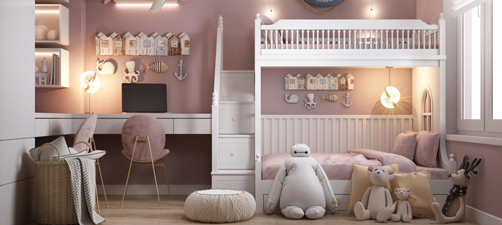 童趣子母床省空间不省亲密无间