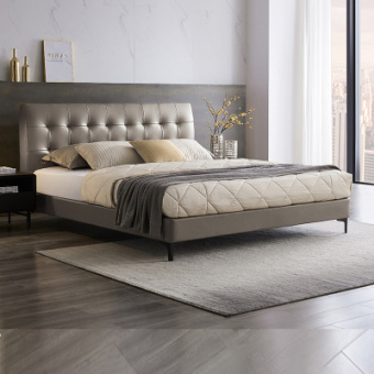 cbd床现代简约真皮床 d064a