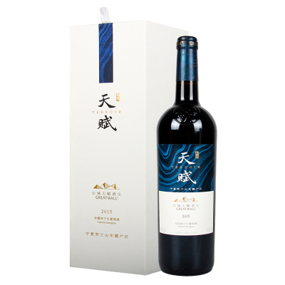 宁夏贺兰山产区红酒 中粮长城天赋酒庄赤霞珠干红葡萄酒礼盒750ml