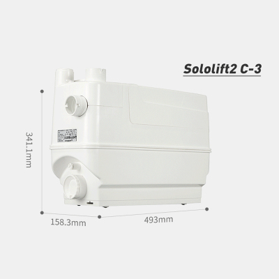 丹麦格兰富污水提升泵C-3地下室排污泵sololift2排污水废水厨房茶水间不带铰刀