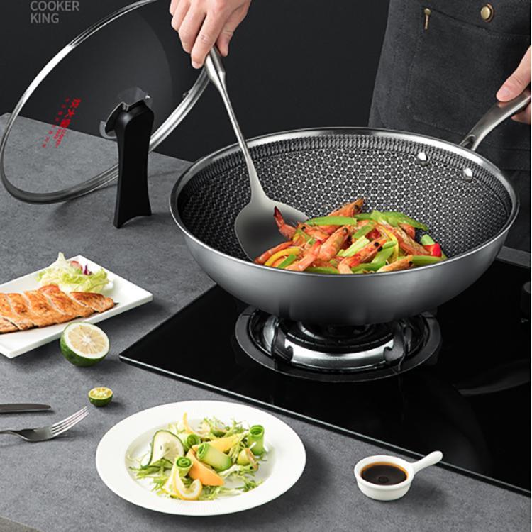 炊大皇(COOKER KING)CG32QM全面屏多层钢炒锅32cm