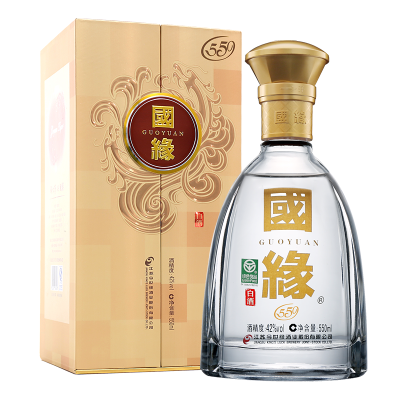 今世缘 国缘 对开 浓香型 42度 白酒 550mL 单瓶装