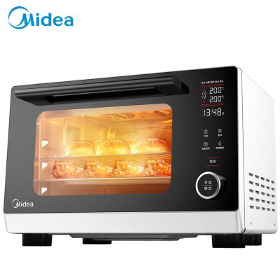 美的（Midea）S3-L251E 家用蒸烤一体机 25升多功能 空气炸烘焙发酵餐具消毒蒸烤箱 电烤箱