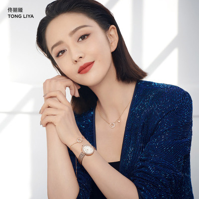 阿玛尼(EMPORIO.ARMANI)手表 摩登优雅玫瑰金编织表带石英表女士腕表AR11355 AR11355