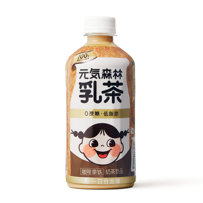 元気森林0蔗糖低脂肪乳茶阿萨姆奶茶450ml*6瓶