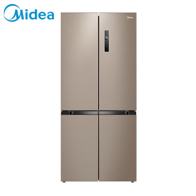 美的(Midea)495升十字对开门家用冰箱四开门一级能效双变频 风冷无霜 节能省电 BCD-495WSPZM(E)