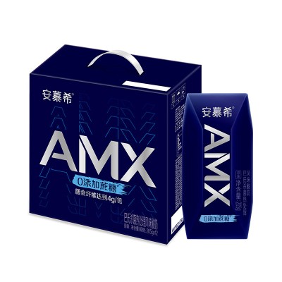 安慕希amx希腊风味205g*12盒AMX营养小黑钻儿童酸奶无蔗糖新品伊利学生原味