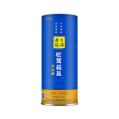 大清淮盐松茸菇盐食用盐（无碘）468g 1罐