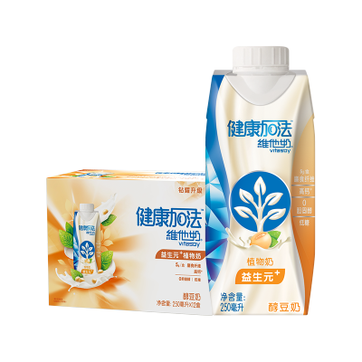 维他奶（Vitasoy） 健康加法益生元+醇豆奶250ml*12盒