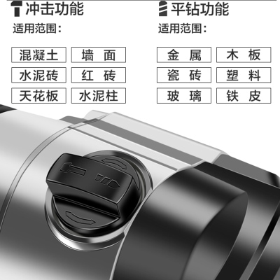 冲击钻家用手电钻多功能手枪钻电转古达小型电动工具螺丝刀大功率