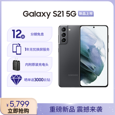 三星Galaxy S21 5G（SM-G9910）8GB+256GB 墨影灰