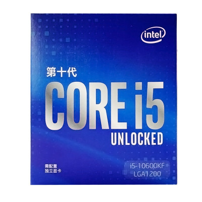 酷睿i5-10600KF盒装处理器 十代6核12线程台式机电脑CPU