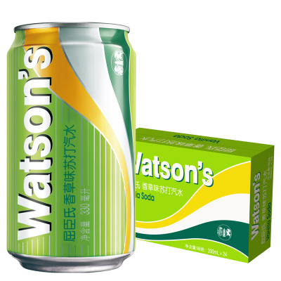 屈臣氏（Watsons）香草味苏打汽水330ml*24整箱装