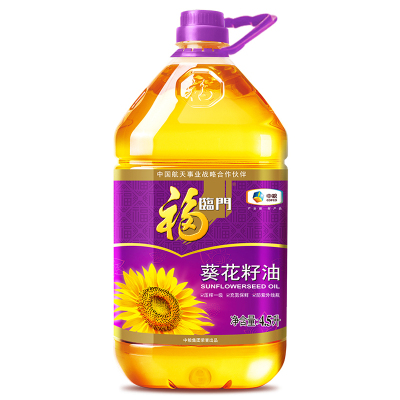 福临门 压榨一级 葵花籽油4.5L